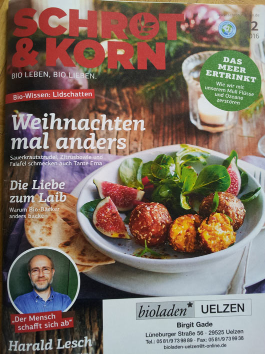Titelblatt von Schrot und Korn 12/ 2016