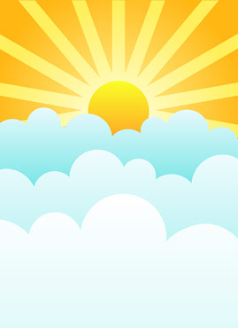 Sonnenaufgang hinter Wolken