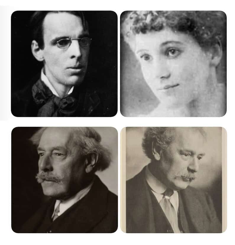 Berühmte Mitglieder des Golden Dawn darunter Yeats Waite und Florence Farr