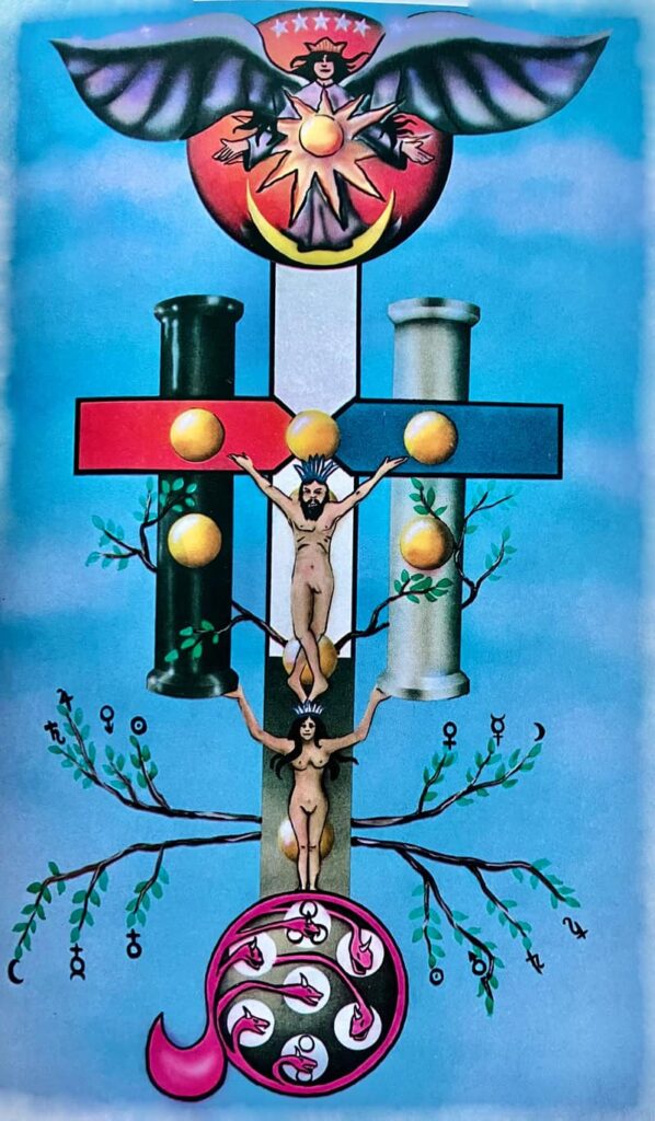 Magische Symbolik des Golden Dawn mit kabbalistischer Allegorie